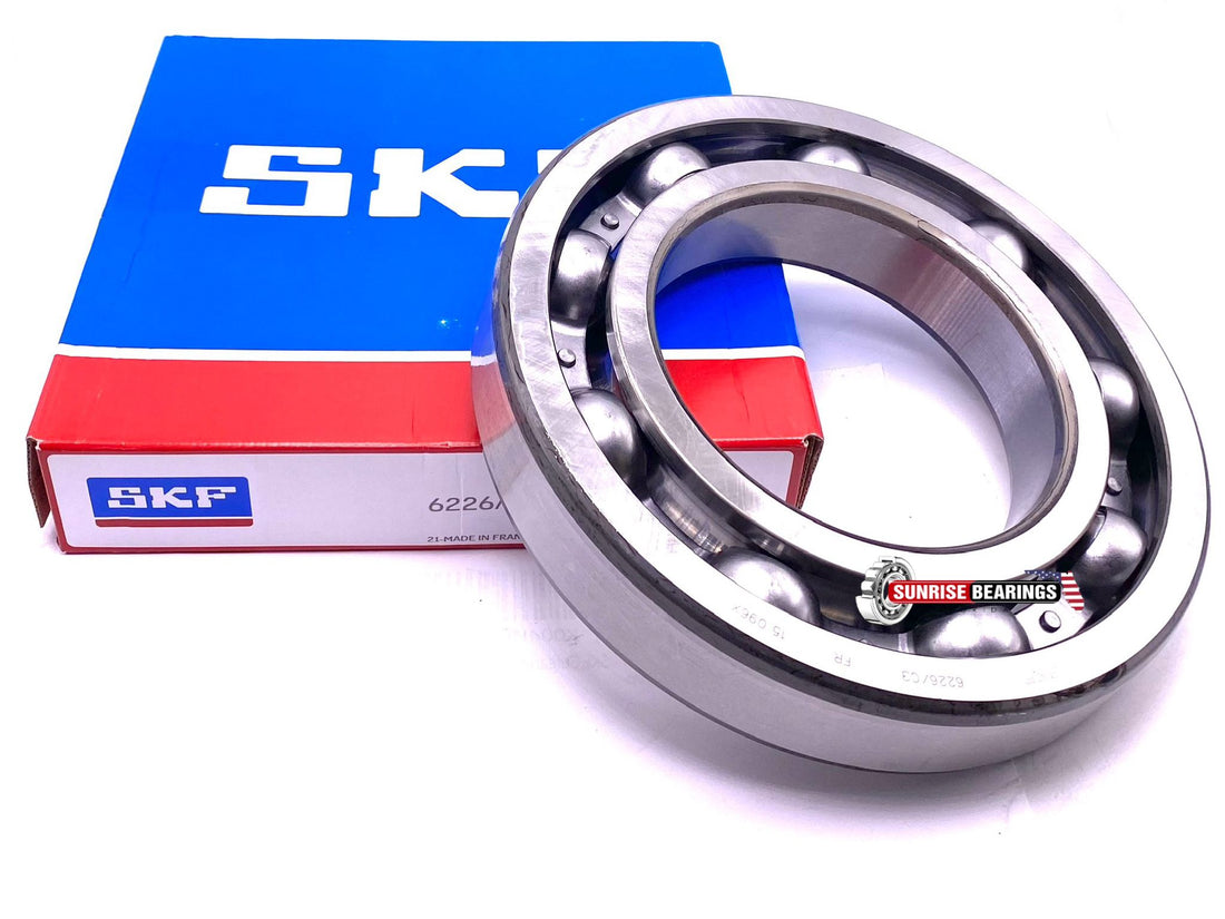 SKF 6226 C3 Deep Groove Ball Bearing, Open Type, No Seals 130x230x40 mm