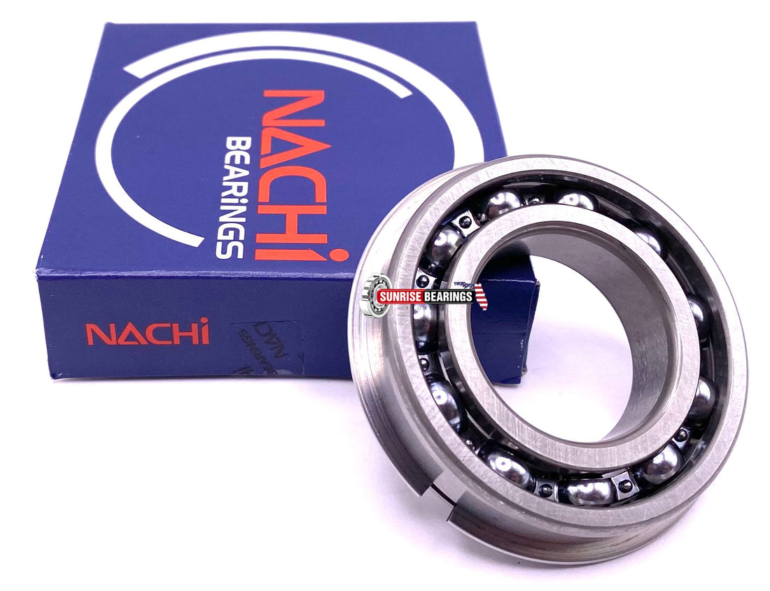 NACHI 6006 NR Ball Bearing, Open Type, No Seals + Snap Ring 30x55x13 mm