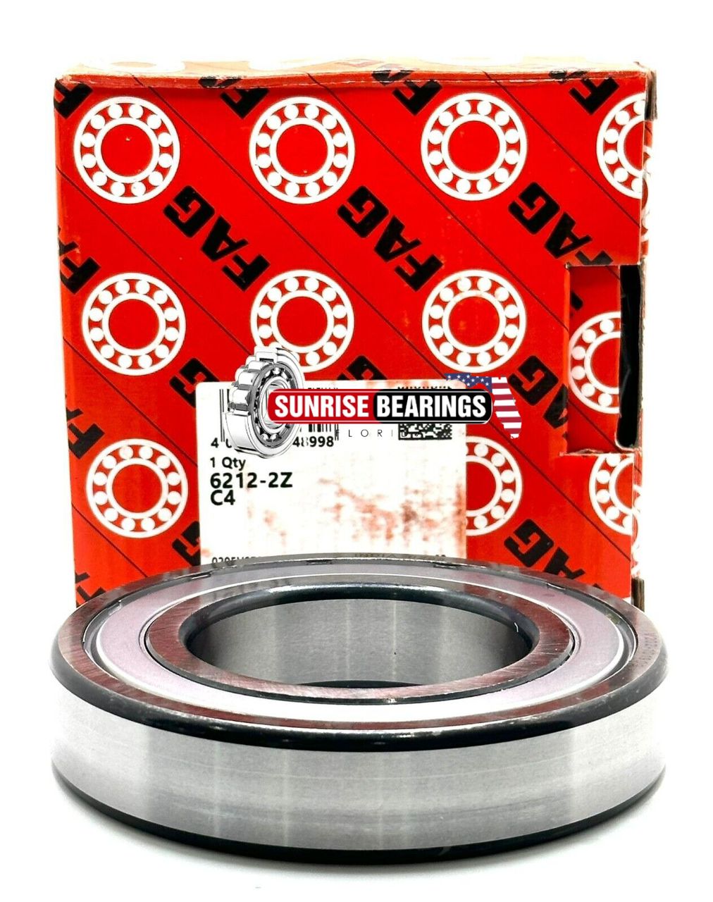 Fag 6212 Zz C4 Deep Groove Ball Bearing, Metal Shielded 60X110X22 mm 2Z
