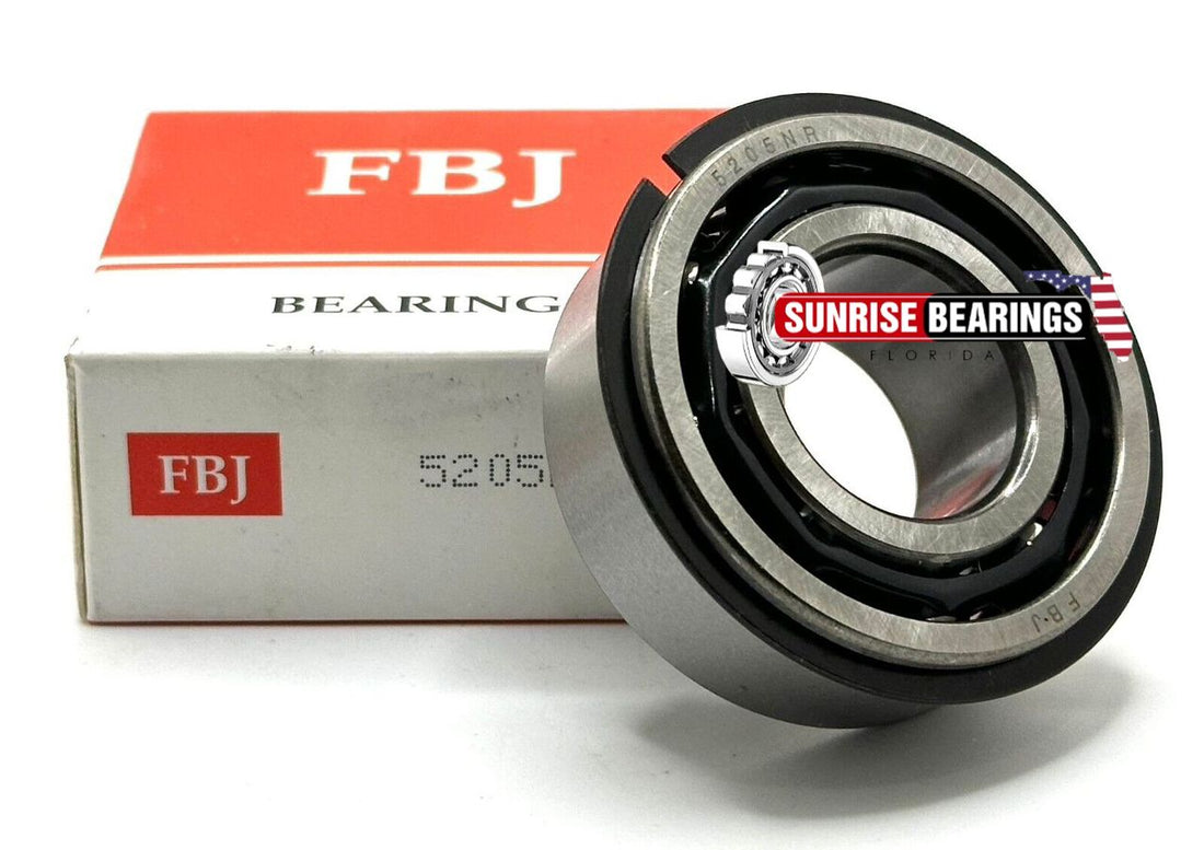 FBJ 5205 NR ANGULAR CONTACT BEARING + SNAP RING 25x52x20,6mm 3205 NR