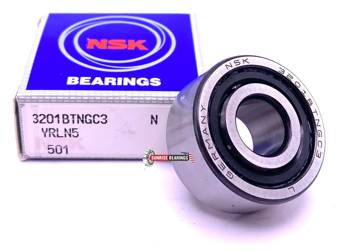 NSK 3201 B TNG C3 Double Row Angular Contact Ball Bearing 5201 12x32x15,9 mm