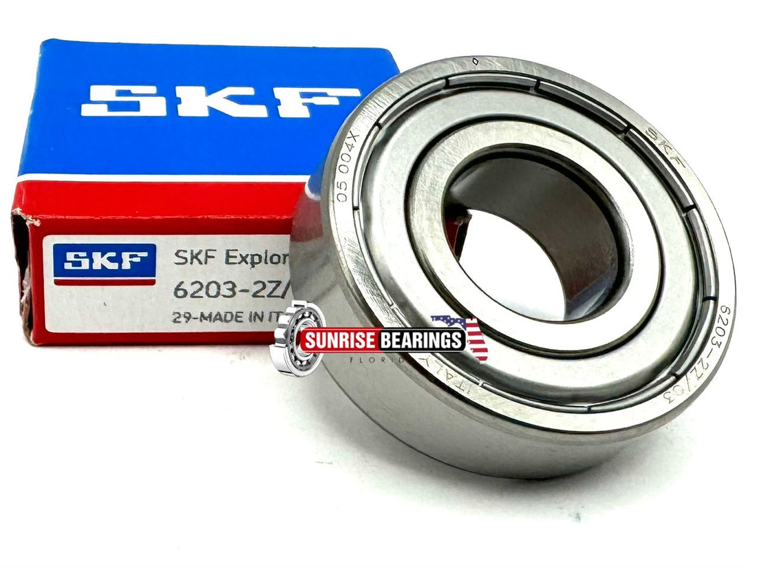 SKF Italy 6203 ZZ C3 Deep Groove Ball Bearing, Rubber Sealed, 6203 2Z C3 17x40x12 mm
