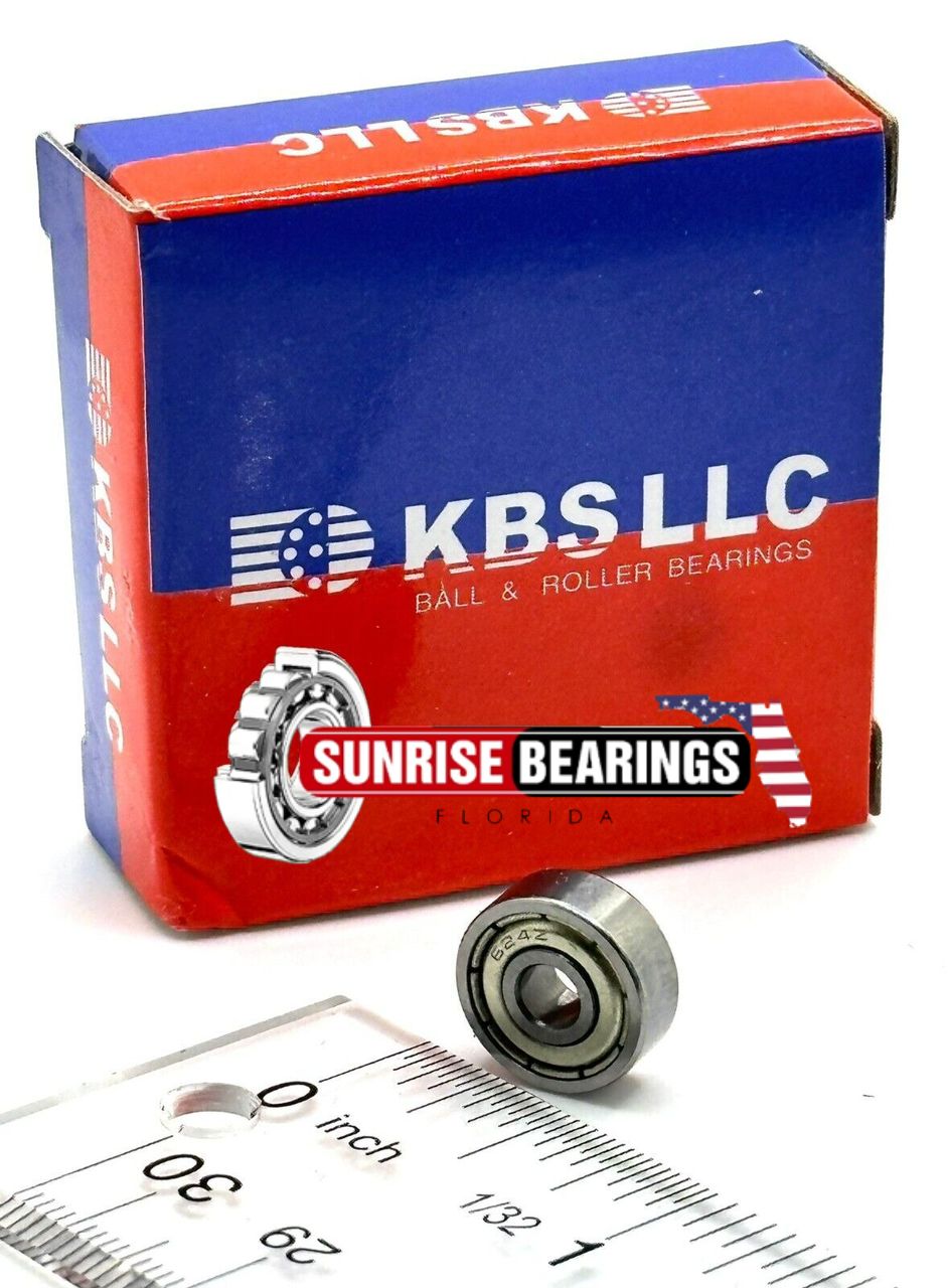 KBS 624 ZZ DEEP GROOVE BALL BEARING, METAL SHIELDED 4x13x5 mm