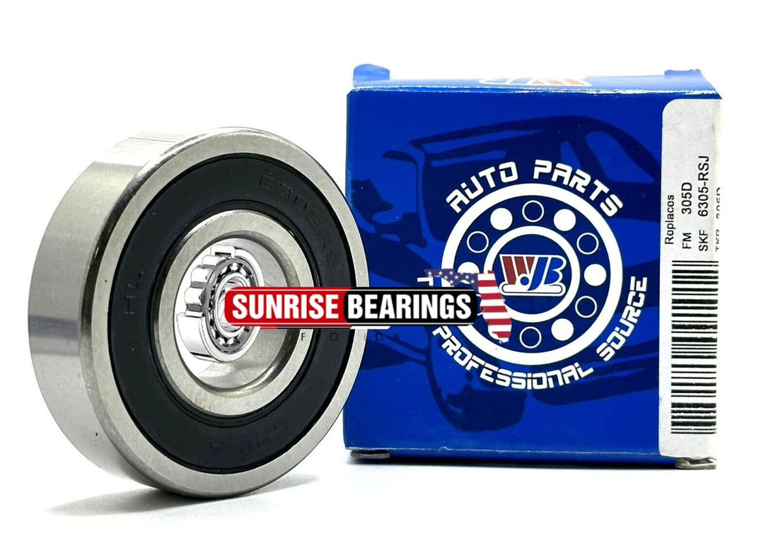 Wjb 6305 Rs Ball Bearing, Rubber Sealed One Side 25X62X17 mm