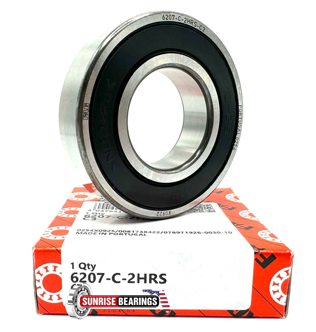FAG 6207 2HRS C3 DEEP GROOVE BALL BEARING RUBBER SEALED 35x72x17 mm 6207 2RS C3
