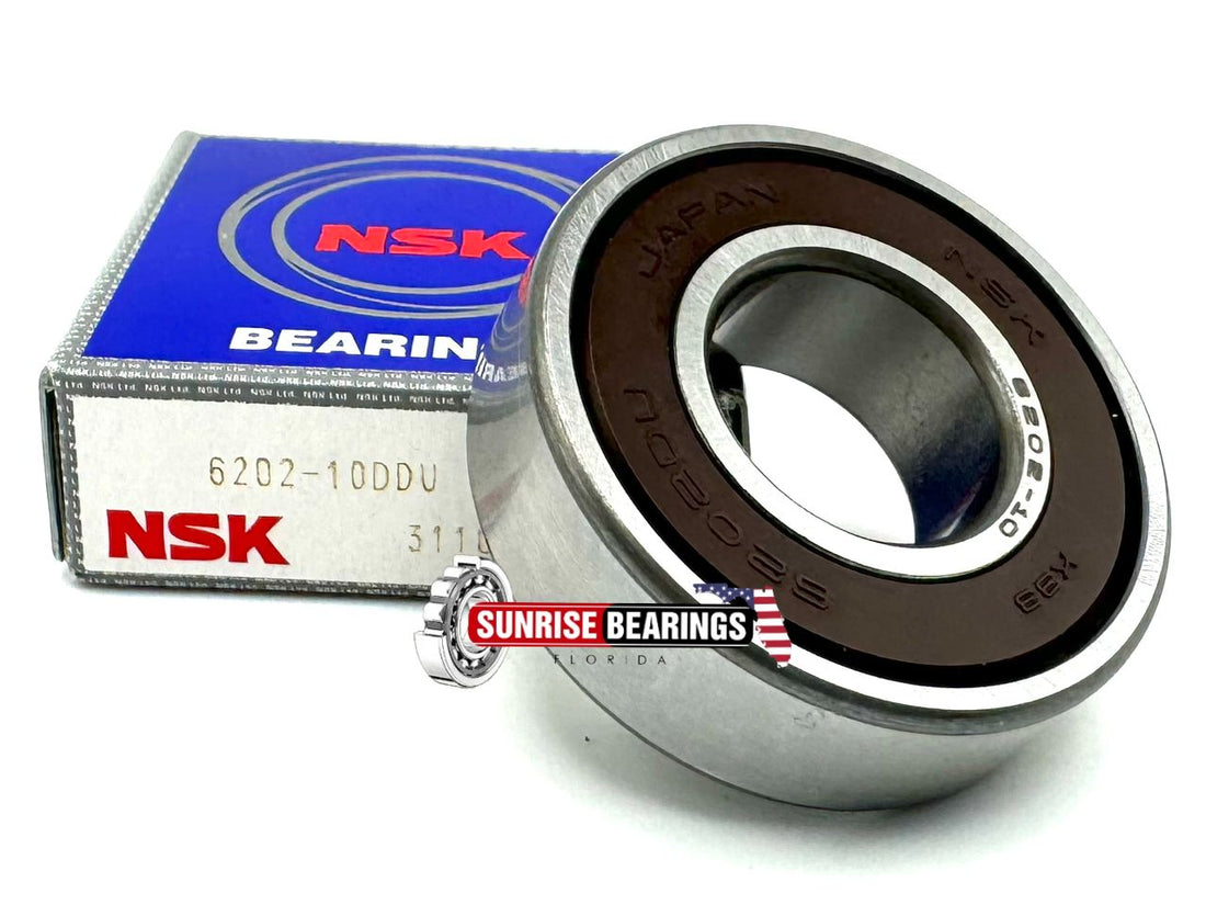 NSK JAPAN  6202-10 DDU BALL BEARING, RUBBER SEALED 5/8"x35x11 mm 6202-10 2RS SPECIAL BORE 5/"