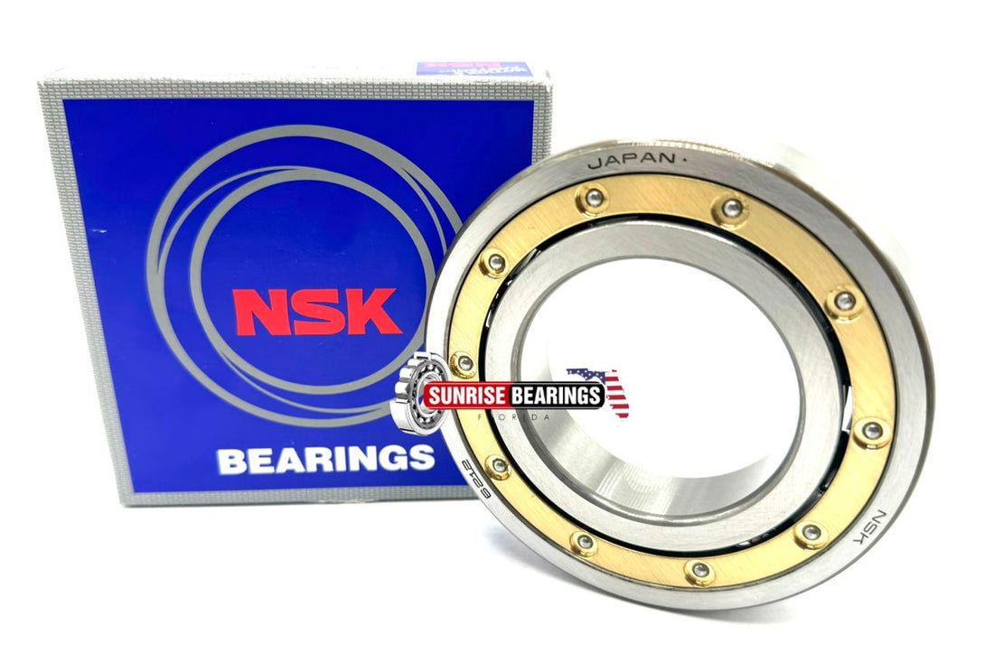 NSK Japan 6212 M Cm Ball Bearing, Open Type, No Seals, Brass Cage 60X110X22 mm