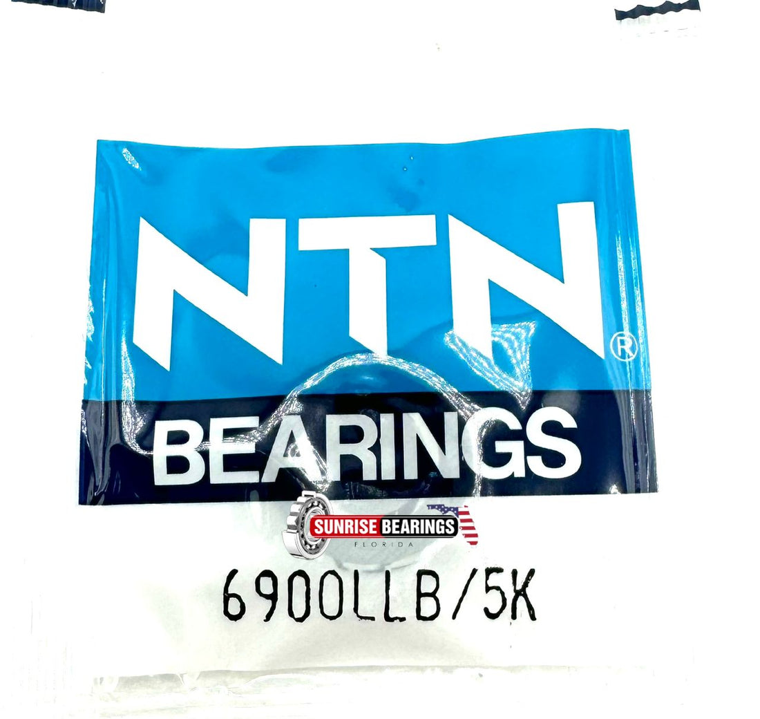 NTN  Japan 6900 Llb/5K Ball Bearing, Rubber Sealed (Non Contact Seals) 10X22X6 mm