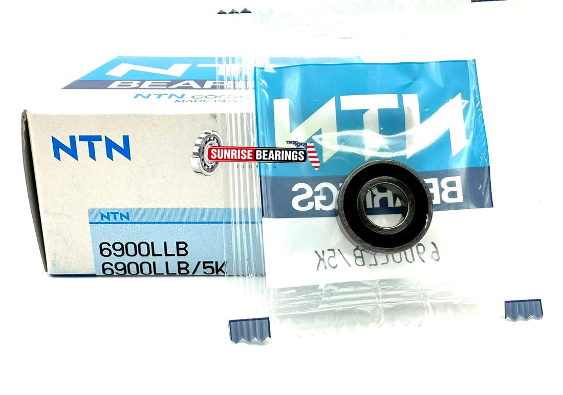 NTN  Japan 6900 Llb/5K Ball Bearing, Rubber Sealed (Non Contact Seals) 10X22X6 mm