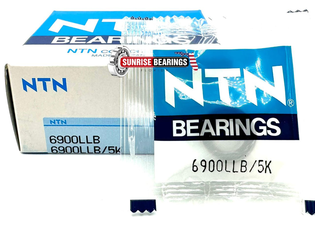 NTN  Japan 6900 Llb/5K Ball Bearing, Rubber Sealed (Non Contact Seals) 10X22X6 mm
