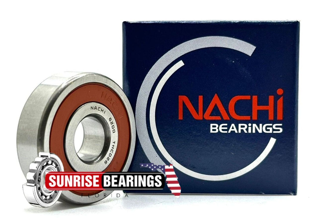 NACHI 6200 2NSE BALL BEARING, RUBBER SEALED 6200-2RS C3 10x30x9 mm