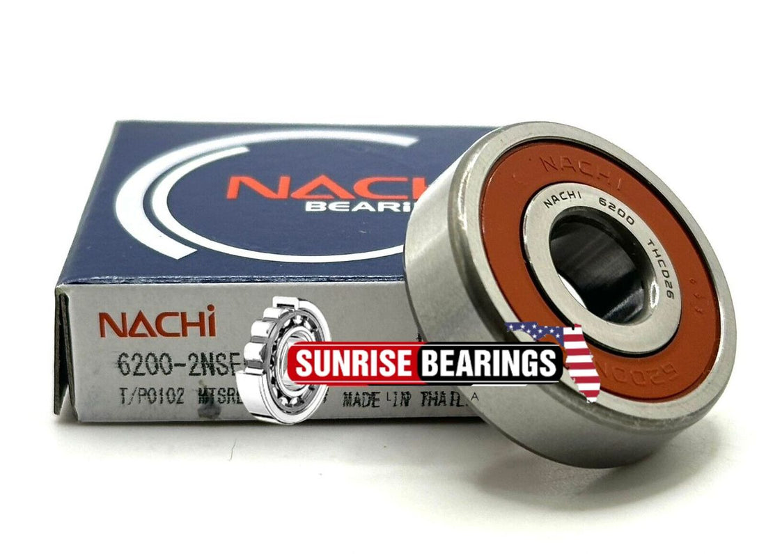 NACHI 6200 2NSE BALL BEARING, RUBBER SEALED 6200-2RS C3 10x30x9 mm