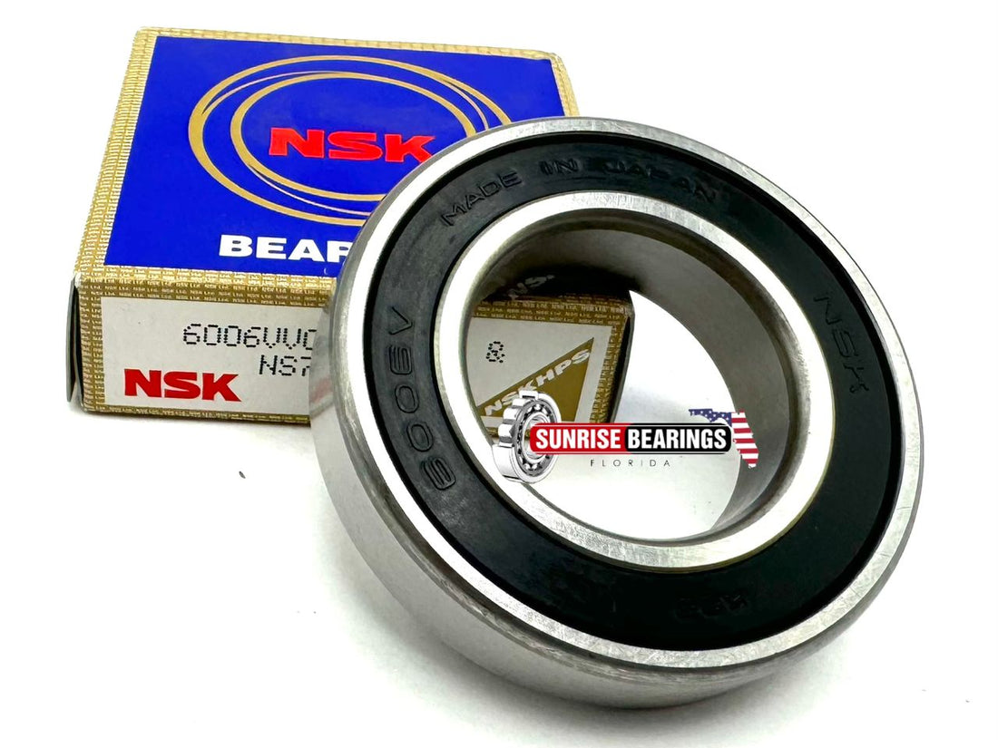 NSK 6006 VV C3 Ball Bearing, Rubber Sealed Non Contact Seals 30x55x13 mm