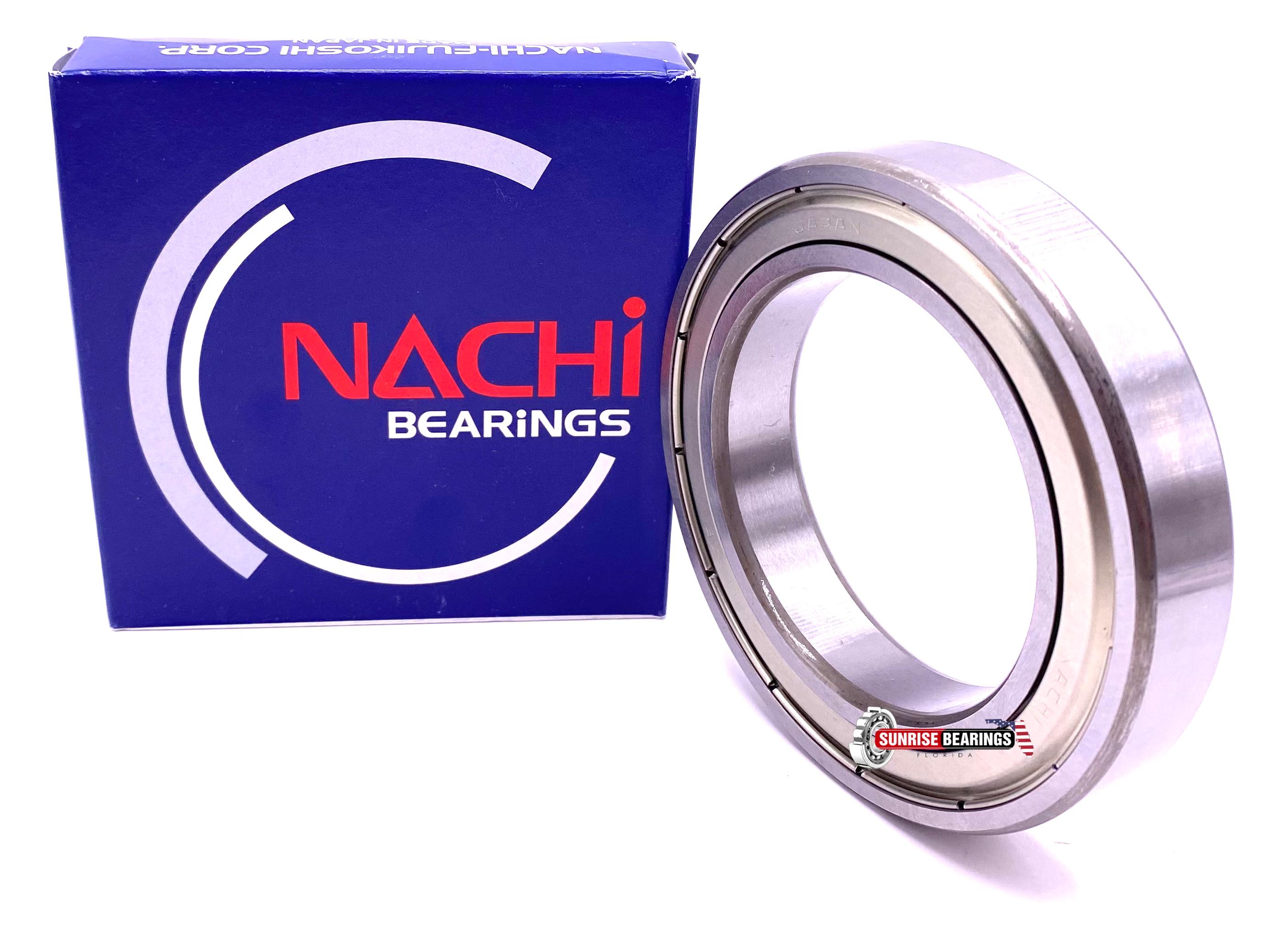 NACHI Japan 6013 ZZ Deep Groove Ball Bearing, Metal Shielded