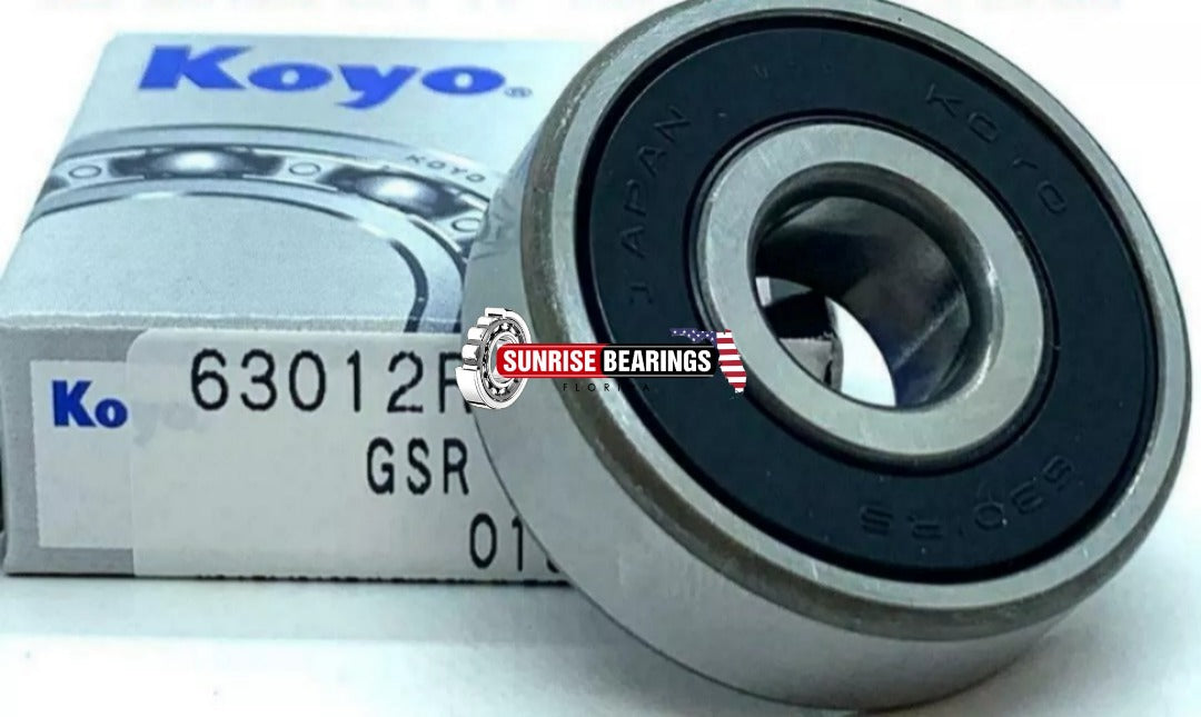 KOYO Japan 6301 2RS CM Deep Groove Ball Bearing, Rubber Sealed 12x37x12 mm