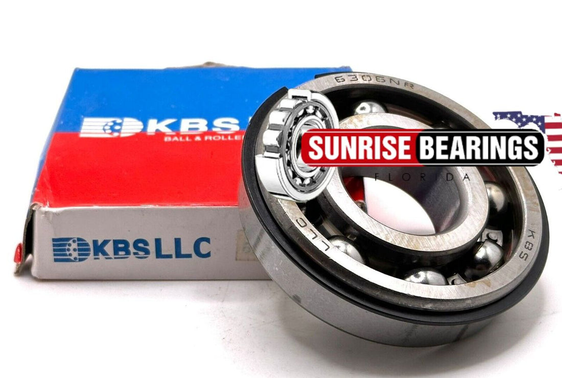 KBS 6306 NR BALL BEARING, OPEN, NO SEALS + SNAP RING 30x72x19 mm