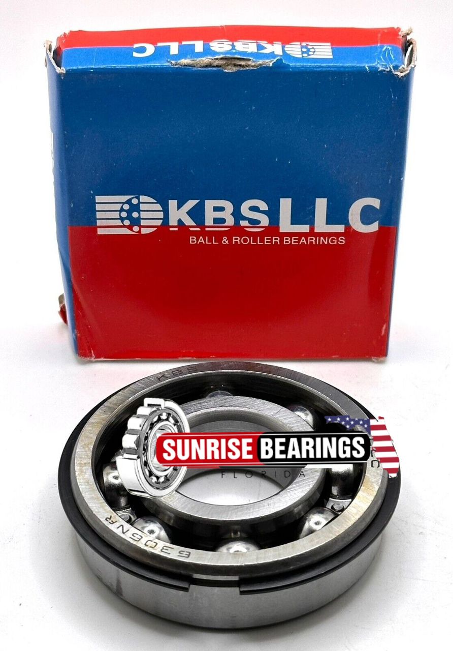 KBS 6306 NR BALL BEARING, OPEN, NO SEALS + SNAP RING 30x72x19 mm