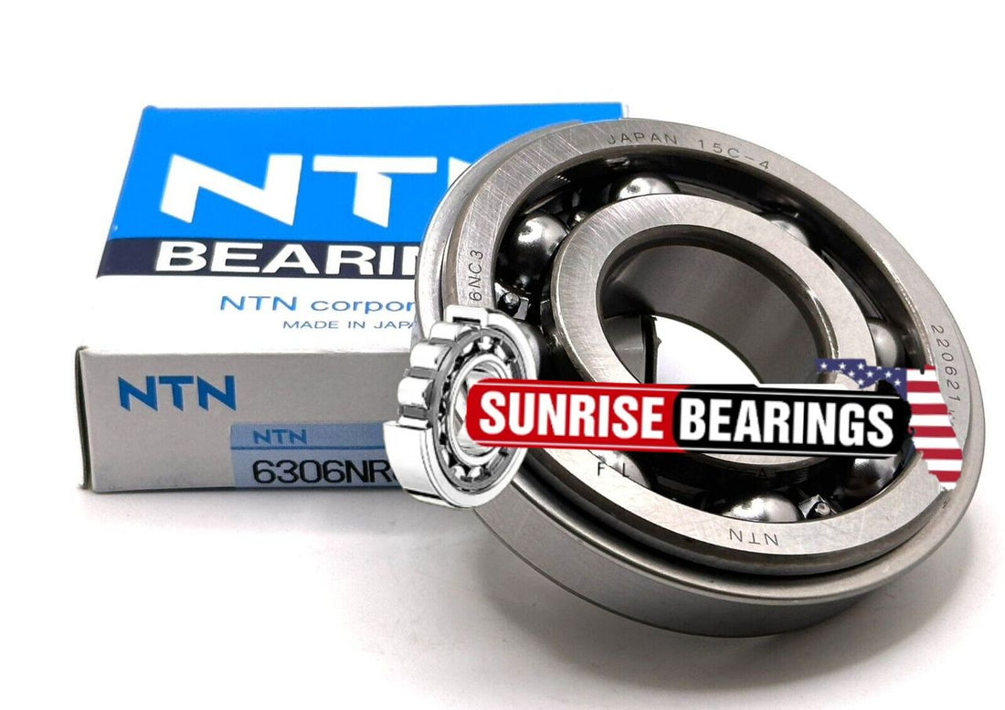 NTN 6306 NR C3 BALL BEARING, OPEN TYPE, NO SEALS + SNAP RING 30x72x19 mm