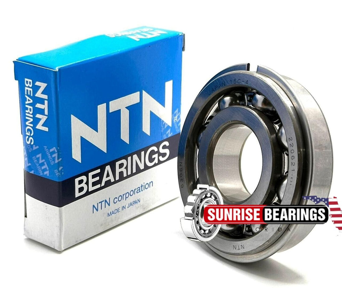 NTN 6306 NR C3 BALL BEARING, OPEN TYPE, NO SEALS + SNAP RING 30x72x19 mm