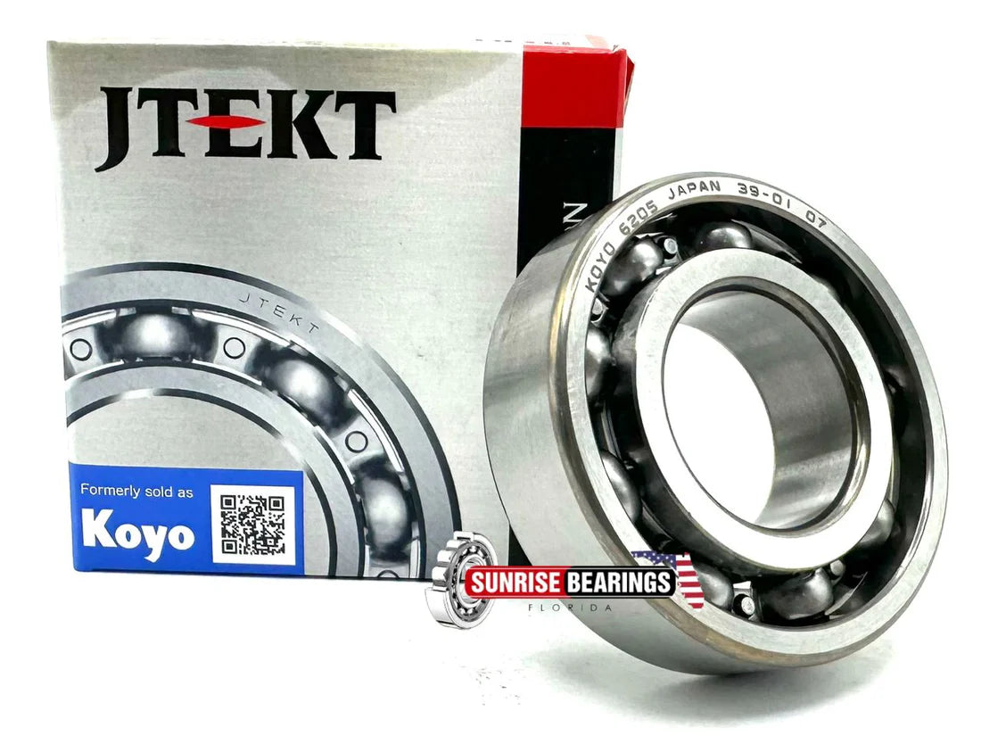 KOYO Japan 6205 C4 Deep Groove Ball Bearing, Open, No Seals 25X52X15 mm
