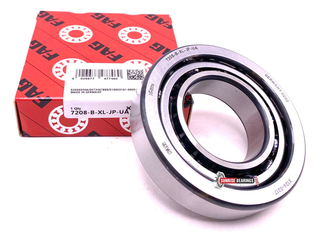 FAG Germany 7208 B XL JP UA Angular Contact Ball Bearing 40x80x18 mm