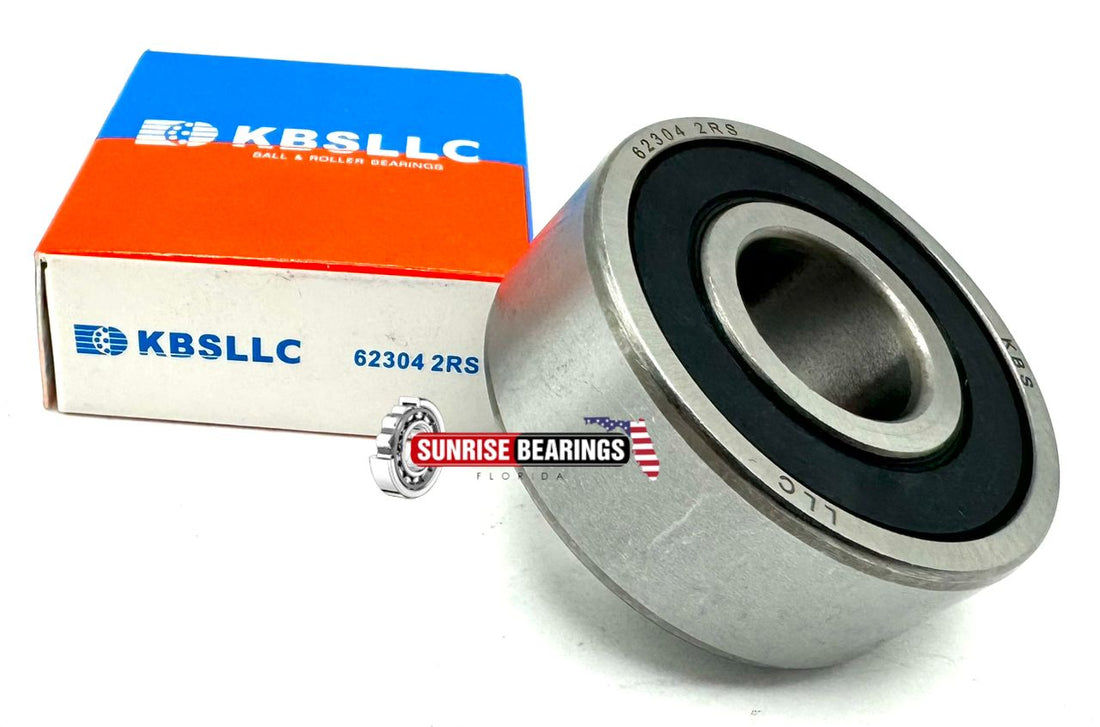 KBS 62304 2RS DEEP GROOVE BALL BEARING, RUBBER SEALED 20x52x21 mm