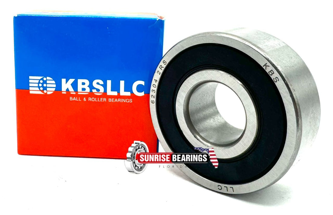 KBS 62304 2RS DEEP GROOVE BALL BEARING, RUBBER SEALED 20x52x21 mm