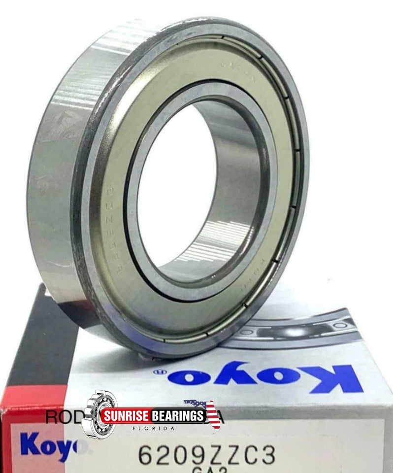 KOYO Japan 6209 ZZ C3 Deep Groove Ball Bearing, Metal Shielded 45x85x19 mm