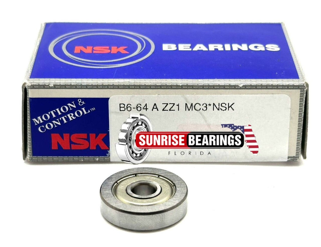 NSK B6-64Zz Deep Groove Ball Bearing, Metal Shielded 6X23X6 mm