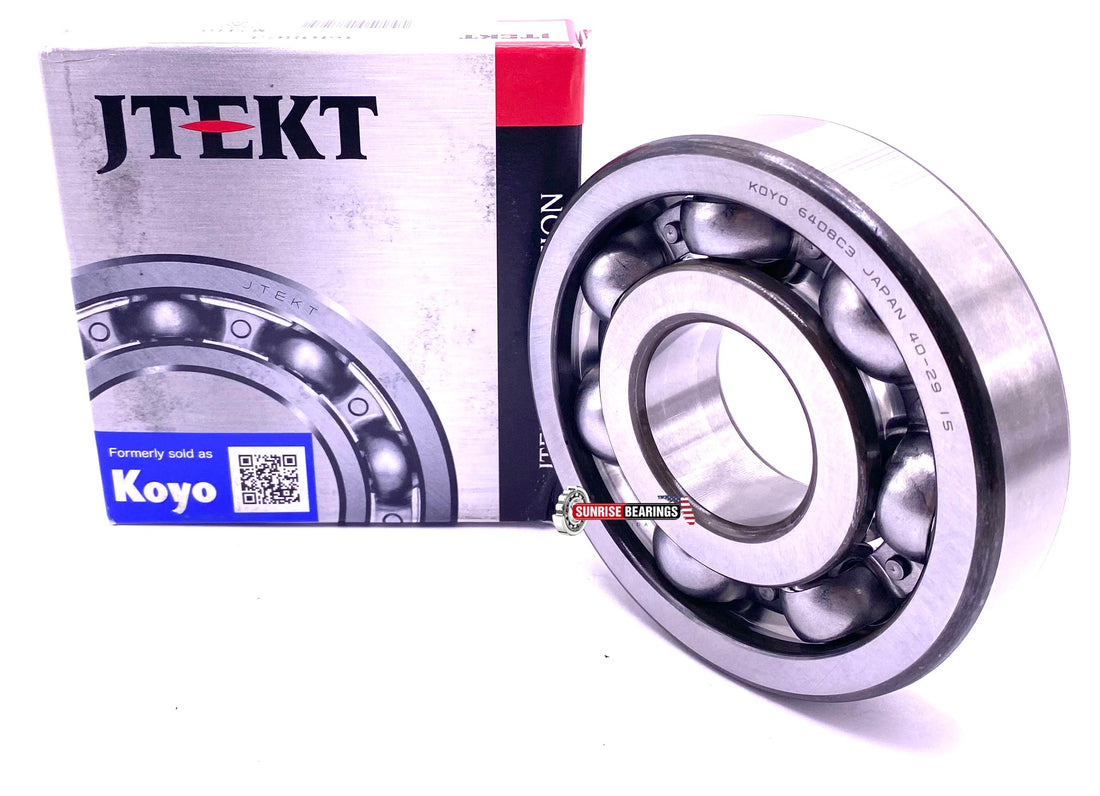 KOYO Japan 6408 C3 Deep Groove Ball Bearing, OPEN Type, No Seals 40x110x27 mm
