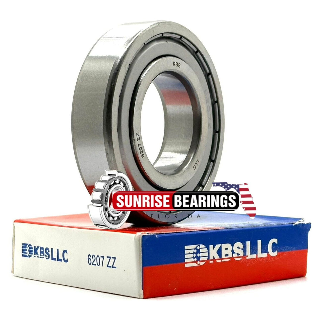 KBS 6207 ZZ DEEP GROOVE BALL BEARING, METAL SHIELDED 35x72x17 mm