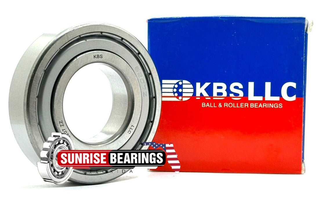 KBS 6207 ZZ DEEP GROOVE BALL BEARING, METAL SHIELDED 35x72x17 mm