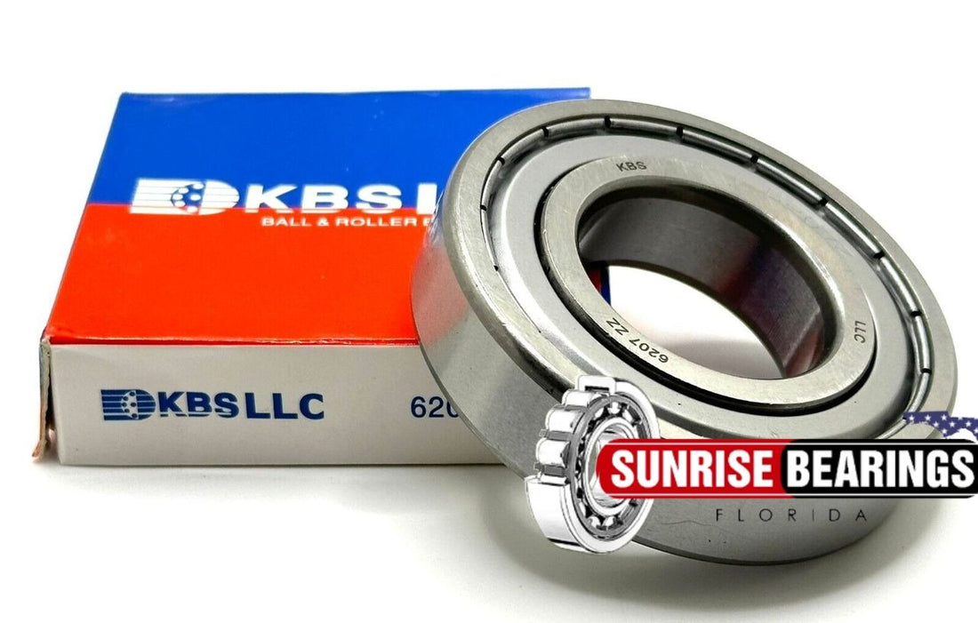 KBS 6207 ZZ DEEP GROOVE BALL BEARING, METAL SHIELDED 35x72x17 mm