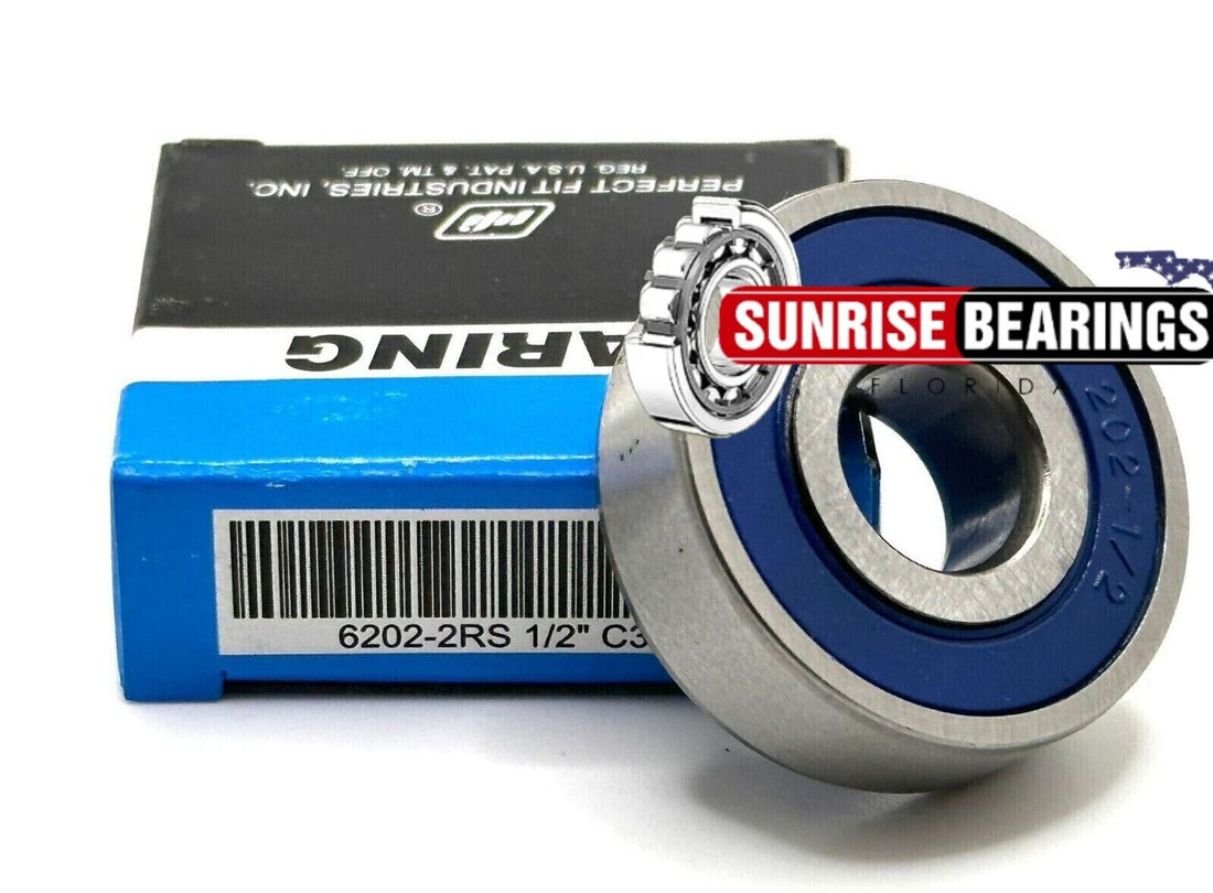 PF1 6202-2RS 1/2" BALL BEARING, RUBBER SEALED, SPECIAL BORE 1/2"x35x11 6212 2rs
