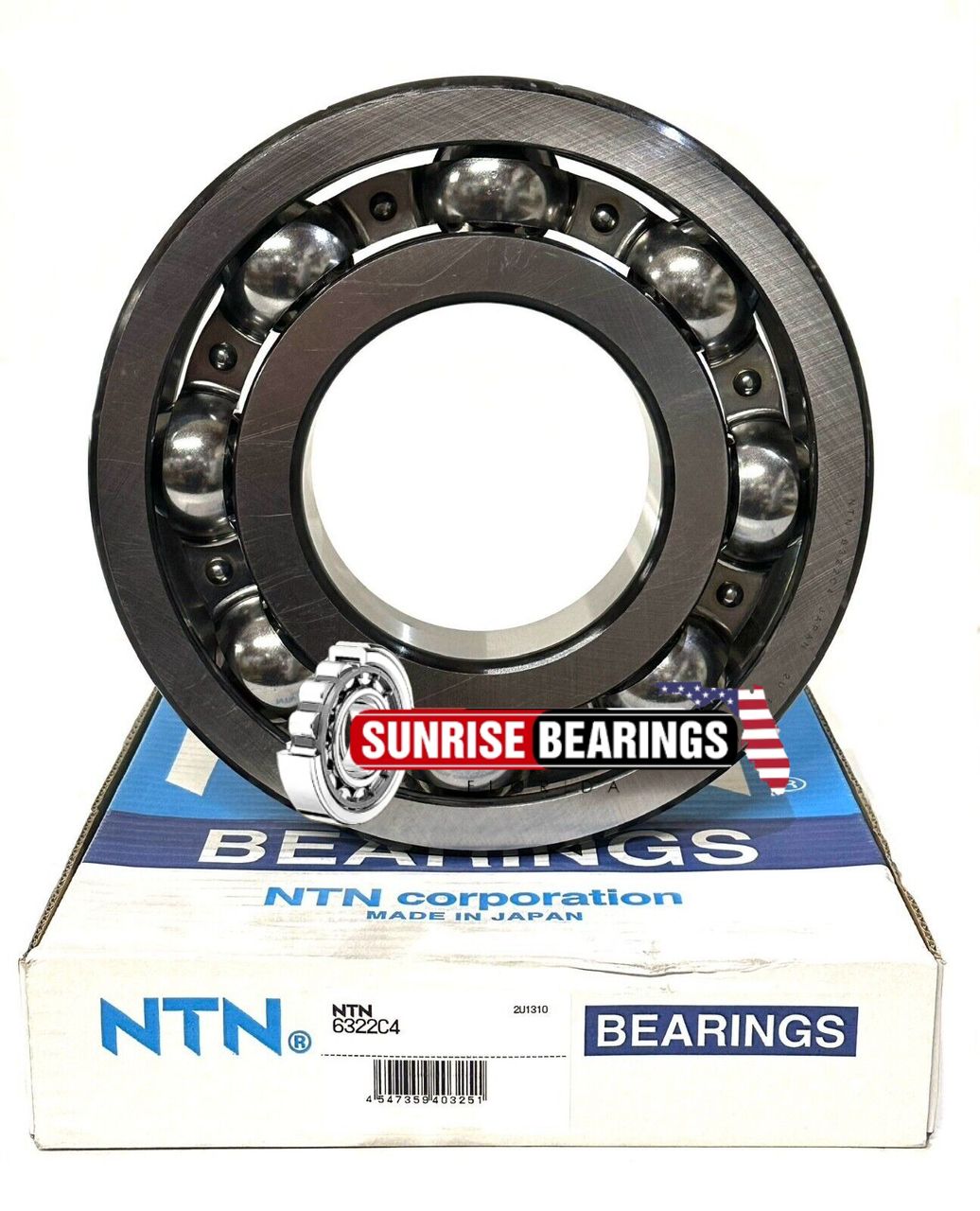 NTN  6322 C4 Deep Groove Ball Bearing, Open Type, No Seals 110X240X50 mm