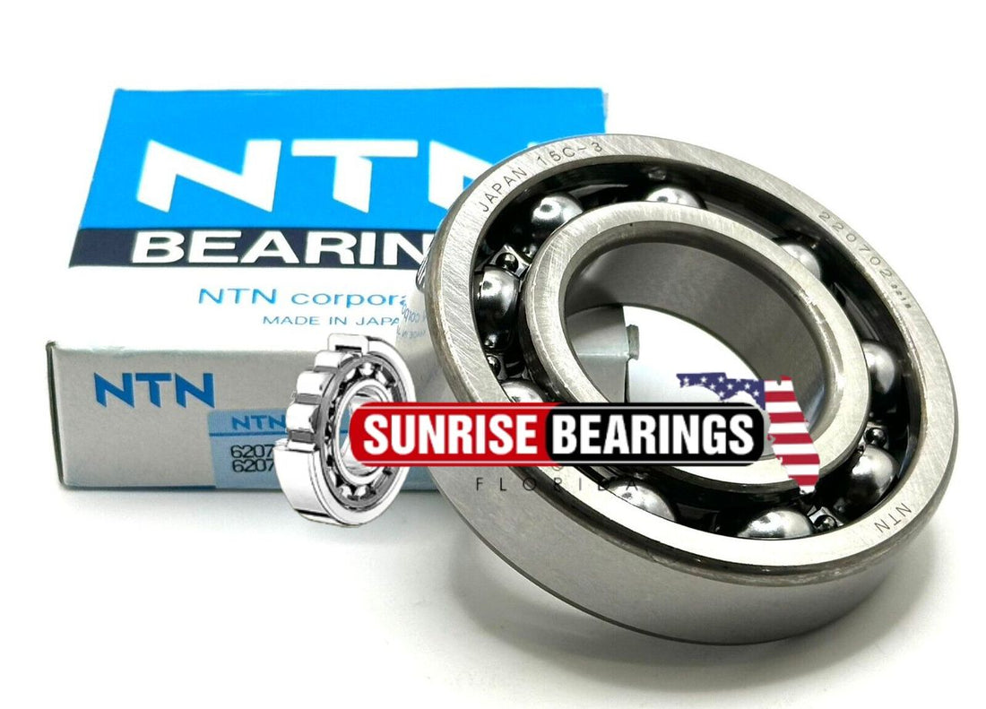 NTN JAPAN 6207 DEEP GROOVE BALL BEARING, OPEN, NO SEALS 35x72x17 mm