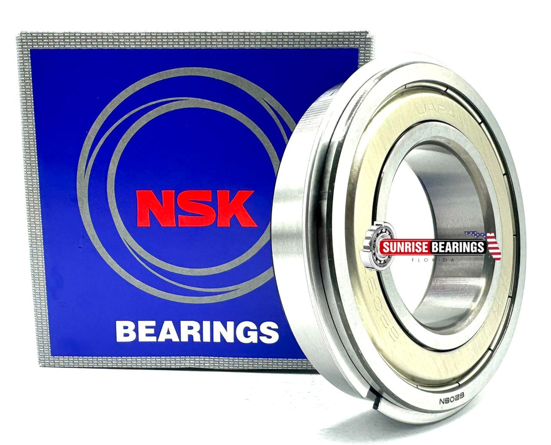 NSK 6209 ZZ NR BALL BEARING, METAL SHIELDED + SNAP RING 45x85x19 mm