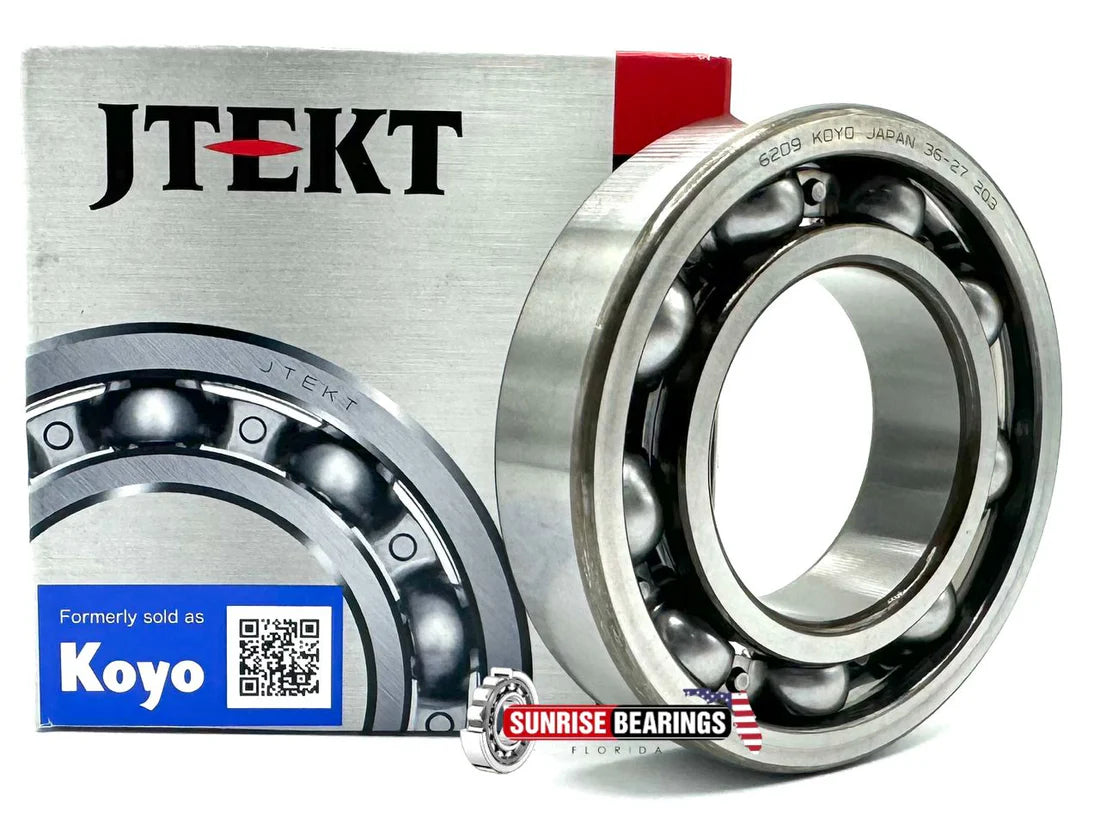 KOYO JAPAN 6209 C3 Deep Groove Ball Bearing, Open Type, No Seals 45x85x19 mm