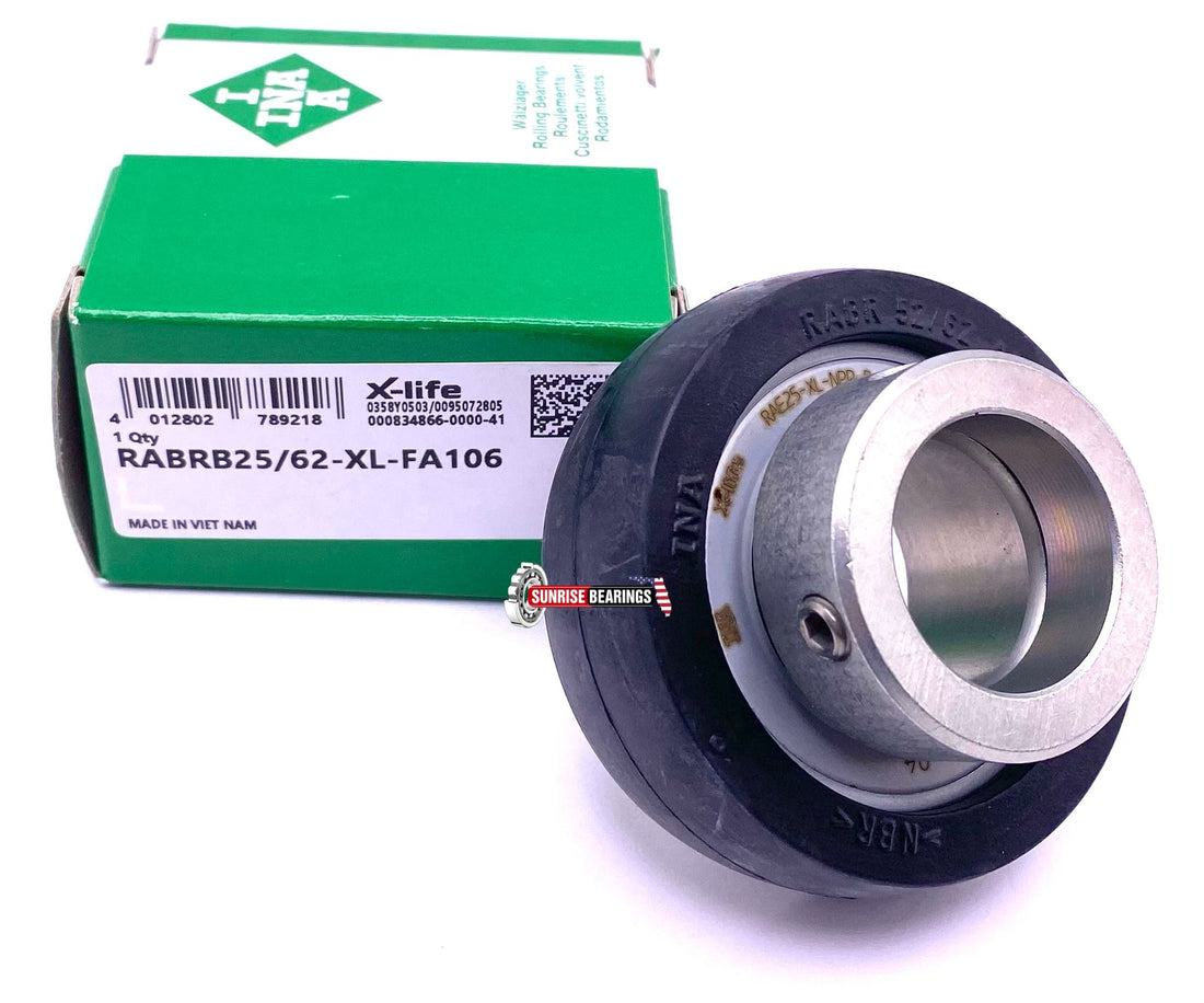 INA RABRB25/62 XL FA106 Radial Inser Ball Bearing YET205+RIS205 25x62.2x33.9 mm