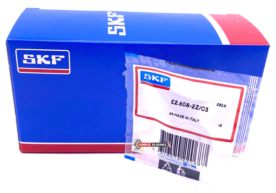 SKF E2.608 ZZ C3 Energy-Efficient Ball Bearing, Metal Shielded 8x22x7 mm