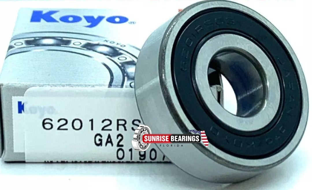 KOYO Japan 6201 2RS C3 Deep Groove Ball Bearing, Rubber Sealed 12x32x10 mm