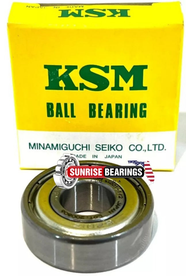 KSM JAPAN  6201 8 ZZ Ball Bearing  Sealed Bearing 1/2" Inch x 32mm x 10 mm