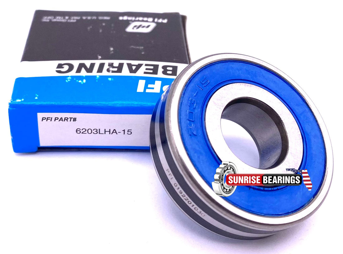 PFI 6203 LHA 15 Deep Groove Ball  Bearing  Rubber Sealded 2RS 15x40x12 mm
