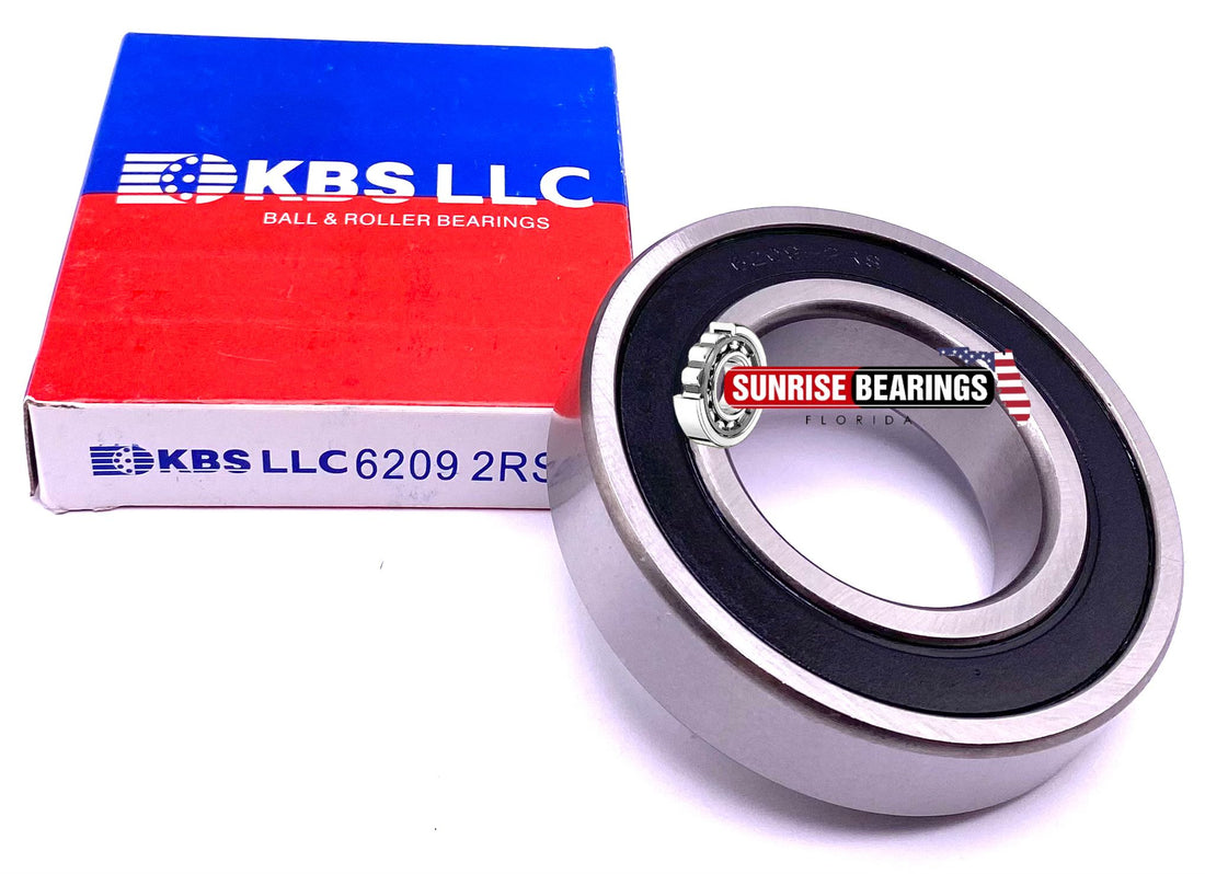 KBS 6209 2RS Deep Groove Ball Bearing, Rubber Sealed 45x85x19 mm