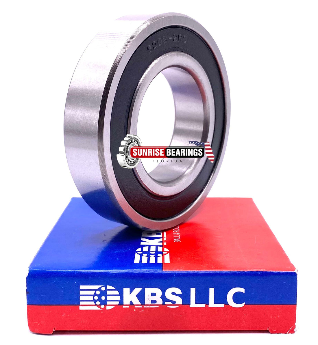 KBS 6209 2RS Deep Groove Ball Bearing, Rubber Sealed 45x85x19 mm