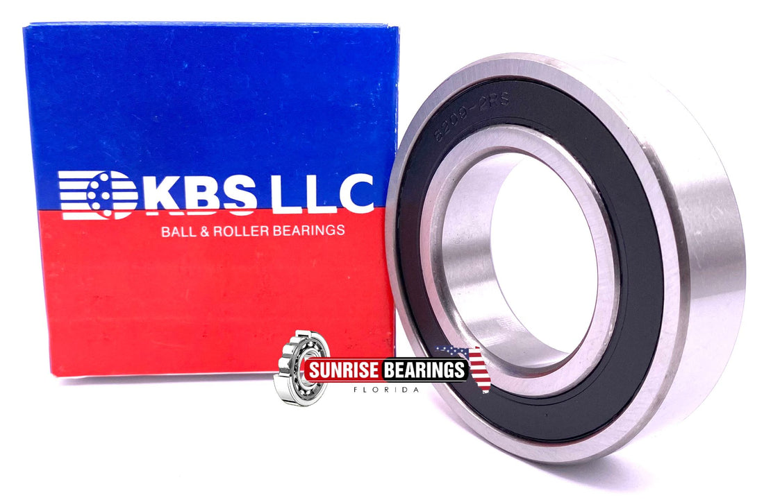 KBS 6209 2RS Deep Groove Ball Bearing, Rubber Sealed 45x85x19 mm