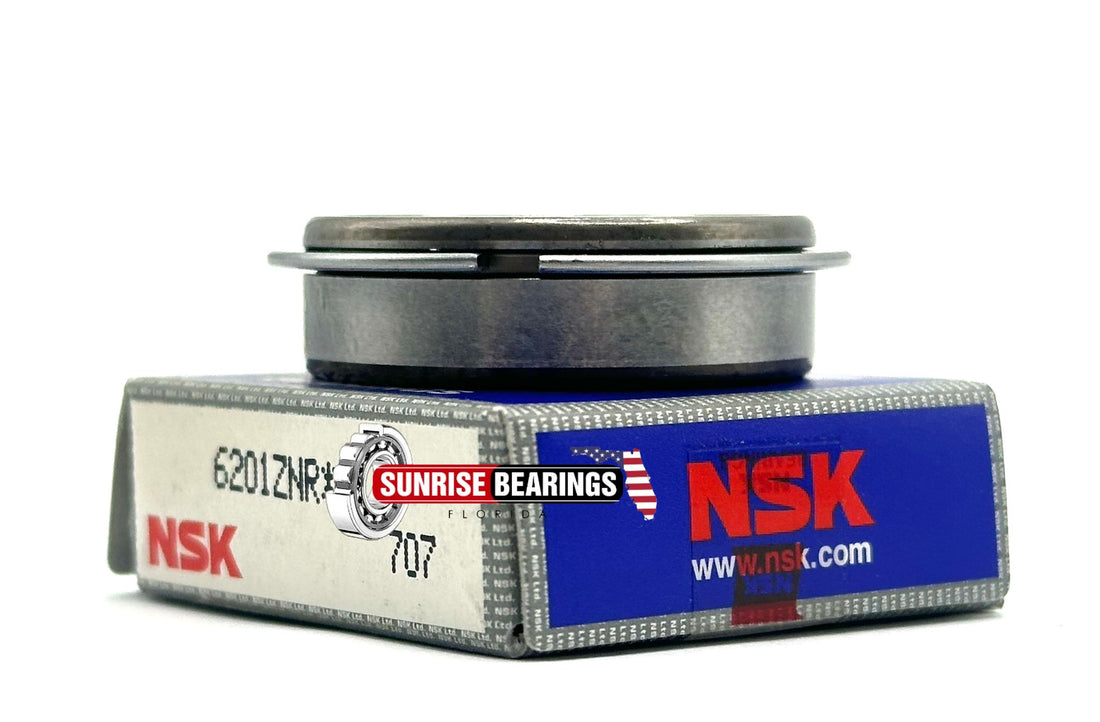 NSK 6201 Z NR Ball Bearing Metal Shielded One side + SNAP RING 12x32x10 mm