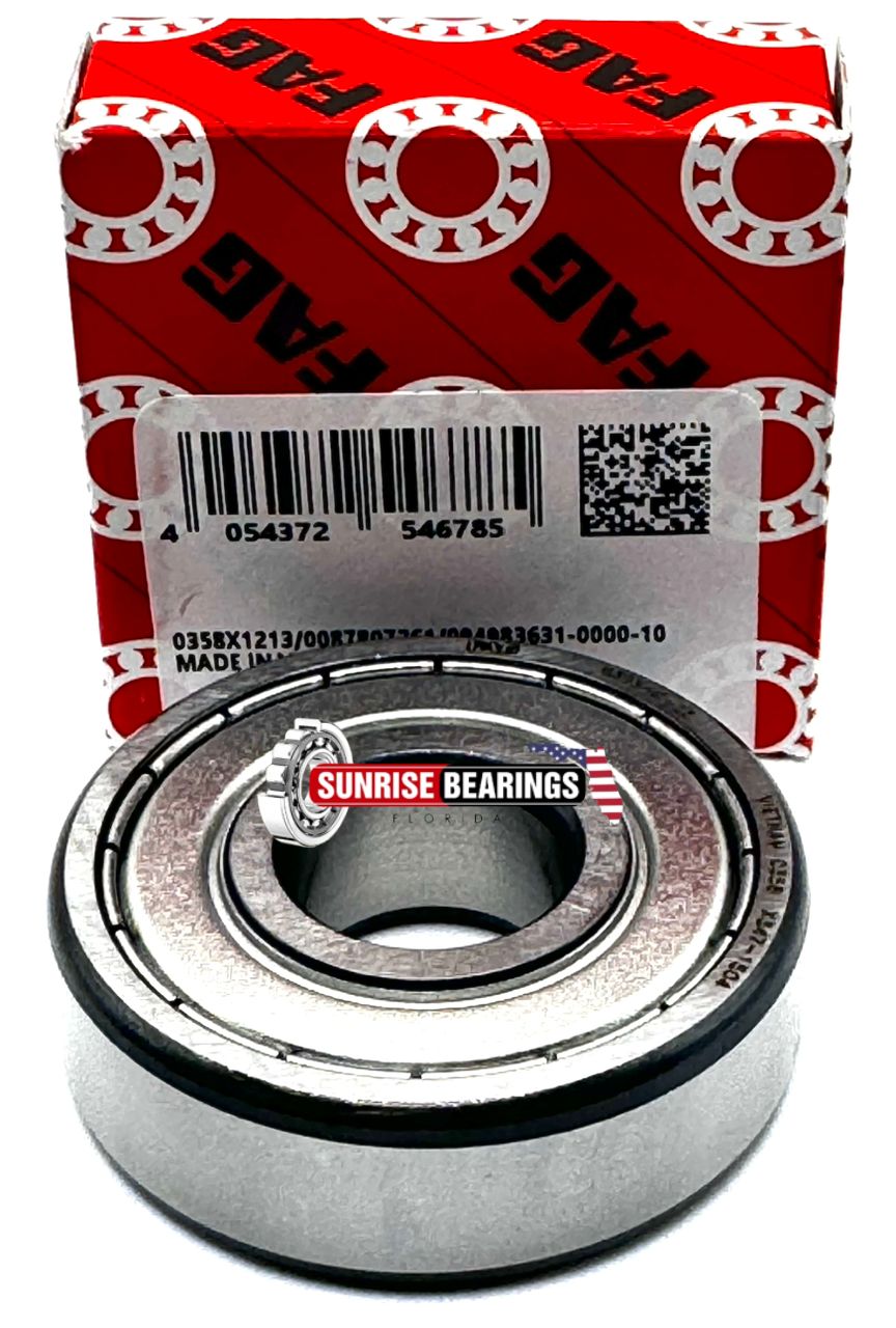 FAG 6303 ZZ Deep Groove Ball Bearing, Metal Shielded 17x47x14 mm