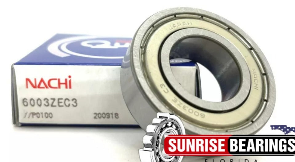 NACHI 6003 Z C3 Ball Bearing, Metal Shielded One Side, Open One