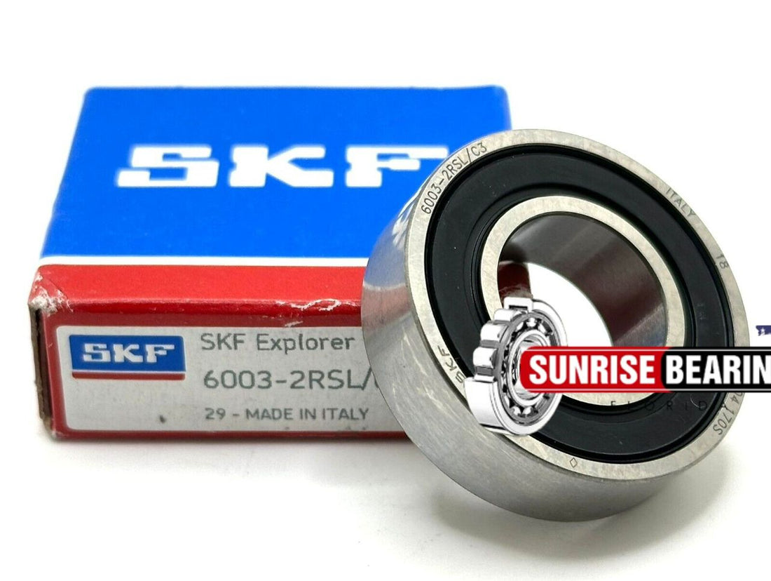 SKF 6003 2RSL C3  Deep Groove Ball Bearing, Rubber Sealed  17x35x10 mm